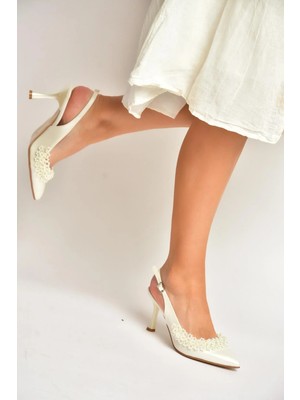 Fox Shoes Y246375009 Sedef Inci Detaylı Kadın Abiye Ayakkabı