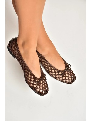 Fox Shoes Y282712509 Kahverengi Günlük Kadın Babet