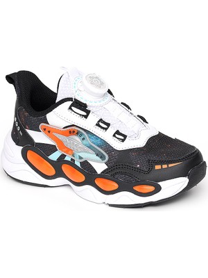 Pepino 2237 Erkek Çocuk Siyah-Turuncu-Beyaz Spor Ayakkabı
