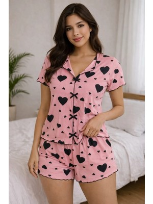 Pemilo Kadın 01658 Kaşkorse Şortlu Pijama Takımı