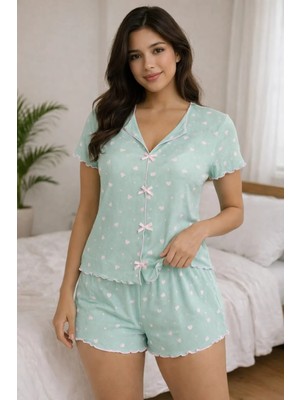 Pemilo Kadın 01485 Kaşkorse Şortlu Pijama Takımı