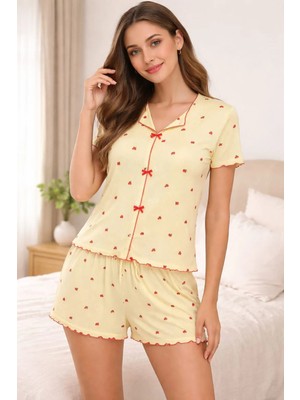 Pemilo Kadın 01654 Kaşkorse Şortlu Pijama Takımı