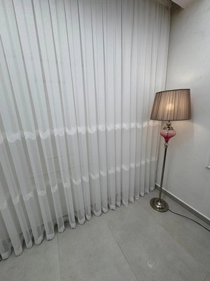 Nivemes Home Nivemeshome Perlina 101 Ekru  1/3  Pileli Tül Perde Apm