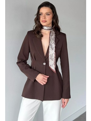 Gülseli Kadın Iç Astarlı Pileli Blazer Ceket P-00020953