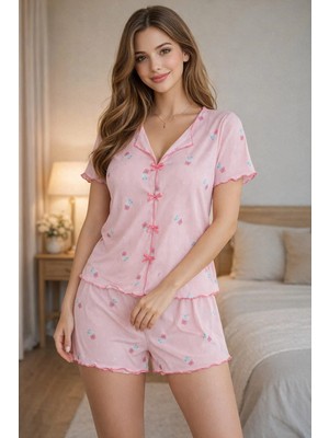 Pemilo Kadın 01596 Kaşkorse Şortlu Pijama Takımı