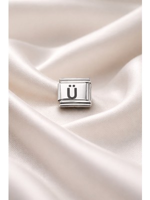 Uravas Store Nomination Bileklik Uyumlu Ü Harfi Charm – Paslanmaz Çelik Harf Modül – Kişiye Özel Bileklik Aksesu