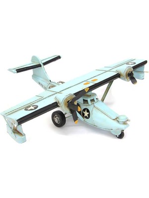 Dekoratif Metal Uçak Biblo Hediyelik