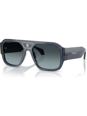 Versace ve 4508U 5538V1 56 Erkek Kare Şeffaf Mavi Kemik Güneş Gözlüğü