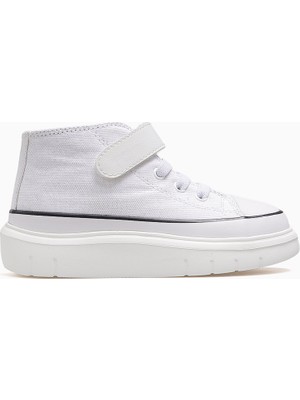 Buckhead Axel Çocuk Cırtlı Sneaker Ayakkabı Beyaz Tekstil Düz Taban 26Y BUCK4490