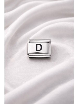 Uravas Store Nomination Uyumlu D Harfi Charm – Çelik Harfli Bileklik Aksesuarı ,kişiye Özel Modüler Takı