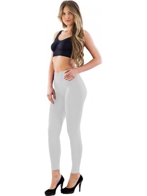 Marsilyan- Beyaz Mı Emay 7700 Likralı Uzun Battal Tayt