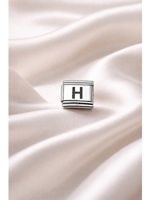 Uravas Store Nomination Uyumlu H Harf Charm , Çelik Bileklik Aksesuarı , Kişiye Özel Harf Modülü , Minimal &