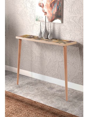Feyza Design Lyon Doğal Ahşap Dresuar 102 cm Genişlik, Sarı Renkli