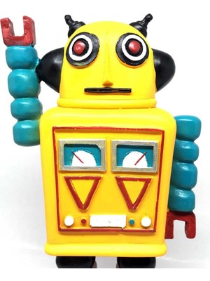 Uravas Store® Decotown Nostaljik Sevimli Uzaylı Robot Şeklinde Figür Biblo