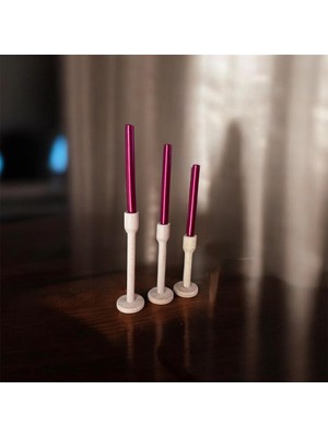 Sienta Home Kadeh 3'lü Doğal Ahşap Şamdan Mumluk Seti