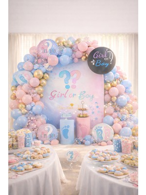 Eng Parti Dünyası 74 Parça Cinsiyet Balon Konsepti - Baby Shower Seti ENG-B1082