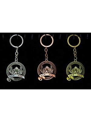 Store Mania Ieg™ Metal Ayasofya Anahtarlık Yuvarlak Tasarım