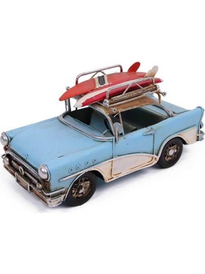 Dekoratif Metal Araba Çerçeveli Vintage Biblo Hediyelik