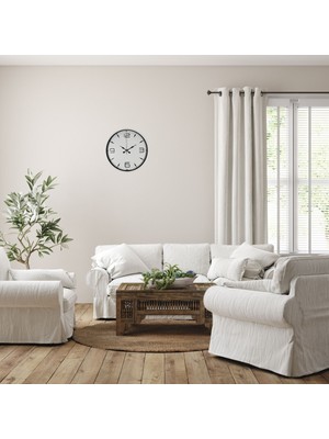 Çetiner Group Soft Beyaz 36 cm Dekoratif Duvar Saati