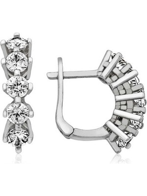 925 Ayar Gümüş 5 Taş Küpe