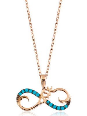 925 Ayar Gümüş Sonsuz Aşk Kadın Gümüş Kolye