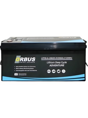 Orbus 25.6 V 200 Ah Lifepo4 Lityum Akü