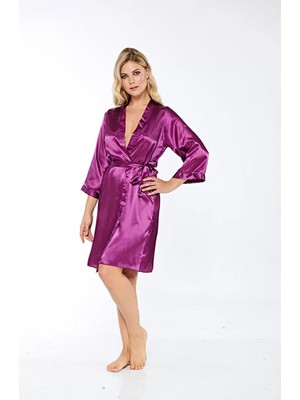 Marsilyan Mor Ipek Saten Sabahlık - 14003