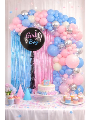 Eng Parti Dünyası 68 Parça Cinsiyet Balon Konsepti - Baby Shower Seti ENG-B1083