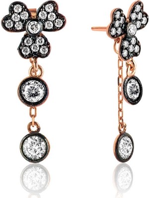 925 Ayar Gümüş Sallantılı Yonca Küpe