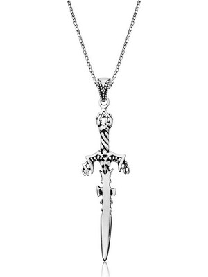 925 Ayar Gümüş Kılıç Erkek Gümüş Kolye