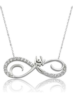 925 Ayar Gümüş Sonsuz Aşk Kadın Gümüş Kolye