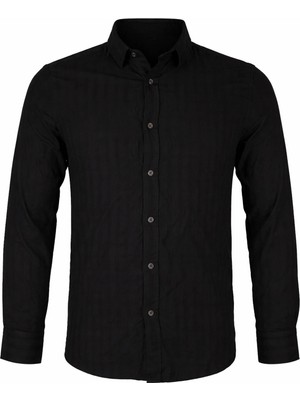 Trender Basic Siyah Erkek Gömlek 11-5264