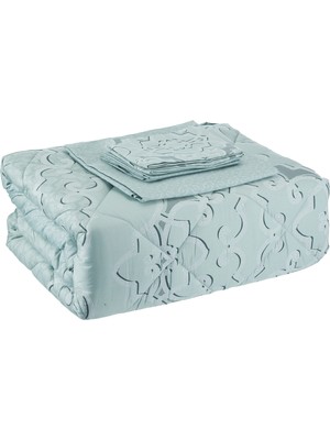 Delixa Olivia Desenli Pamuk Saten Uyku Seti, Mint, Çift Kişilik