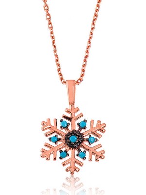 925 Ayar Gümüş Kar Tanesi Kadın Gümüş Kolye