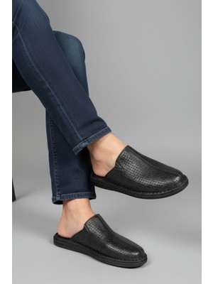 Cozi Company Hakiki Deri Ortopedik Topuk Dikeni Özel Tabanlı Önü Kapalı Günlük Terlik