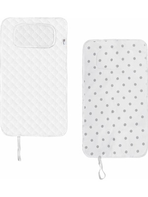 Delixa 'ness Boy Bebek Alt Açma Pedi, Sıvı Geçirmez, Leke Tutmaz, Puantiyeli, Gri, 40X70CM