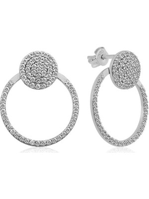 925 Ayar Gümüş Beyaz Halka Küpe