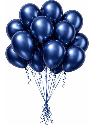 Gemar Krom Balon,12 Inç Lacivert 25 Adet,süsleme ve Parti.