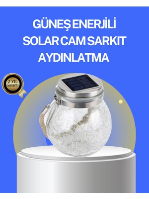 Buğlem Event Bahçe ve Teras Için Solar Cam Sarkıt LED Aydınlatma - LG002W-7LDCW6