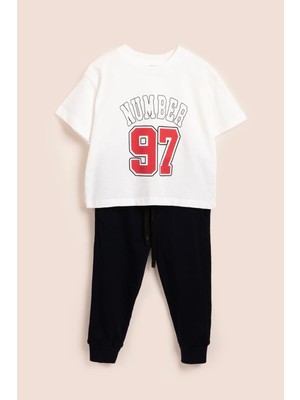 Vauva Ikili Takım Erkek Çocuk Baskılı Eşofman Yazlık Çocuk Takım
