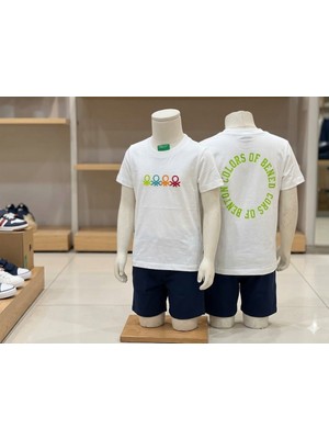 Benetton Erkek Çocuk Beyaz Tshirt