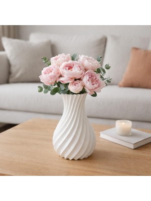 Sidas Modern Spiral Tasarım Vazo – Minimal Dekoratif Çiçeklik