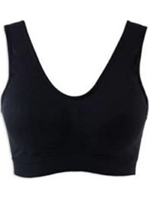 Marsilyan Siyah Dikişsiz Kadın Pedli Sütyen Korse - 704