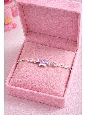 925 Ayar Gümüş Mineli Yusufcuk Detaylı Kız Çocuk Bileklik