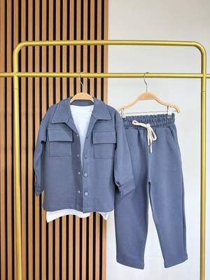 Butik Erkek Çocuk %100 Pamuklu 3'lü Takım Ceketli Takım