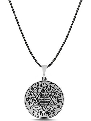 Gümüş Süleyman Mührü Kolye