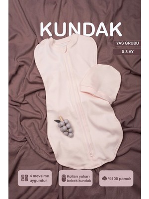 Vauva  Bebek Için %100 Pamuklu Çif Taraflı Fermuarlı Kundak Yumuşak Penye Kumaş Nefes Alabilen Kumaş