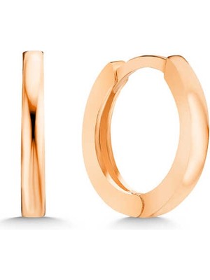 Gümüş Rose Halka Kadın Küpe