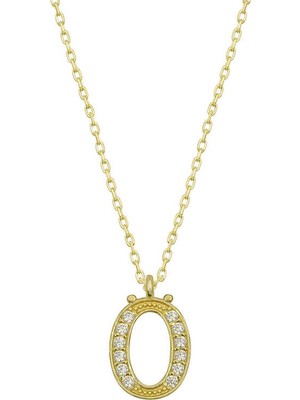 925 Ayar Gümüş Ö Harfi Kadın Gümüş Kolye