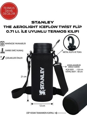 Safir Kamp Stanleye The Aerolight  Iceflow Twist Flip 0.71 Lt ile Uyumlu Omuz Askılı Kılıf